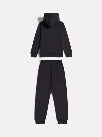 Dsiney Kidz - New Balance Black Stacked Logo Hoodie and Joggers Set image 7