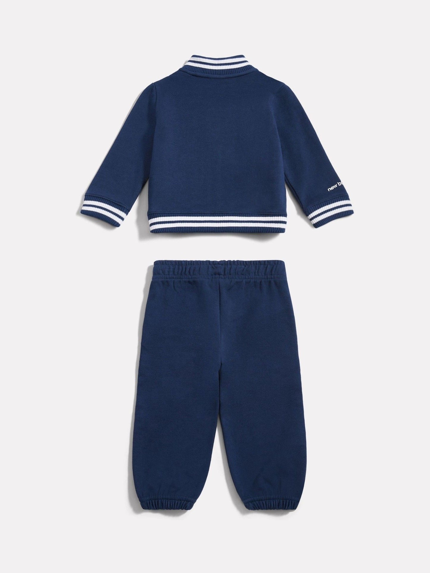 New Balance Blue Double Knit Full Zip Funnel Top + Joggers Set image 2