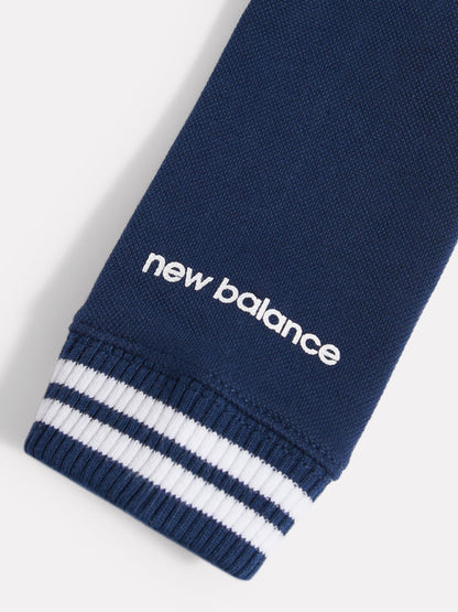 New Balance Blue Double Knit Full Zip Funnel Top + Joggers Set image 6