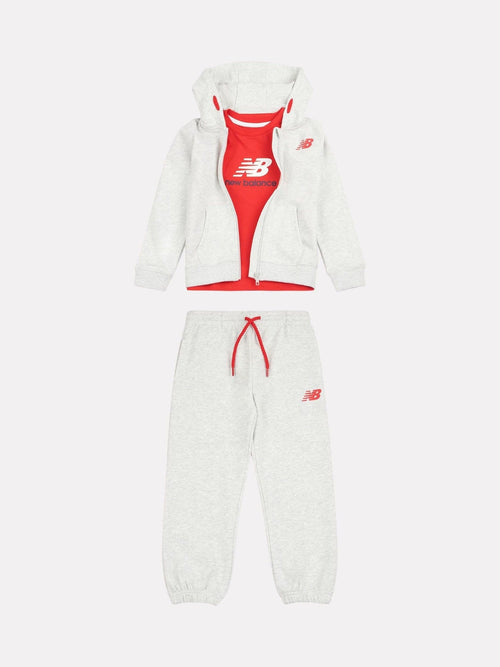 New Balance Grey FT Zip Thru Hoodie & Joggers Set image 1