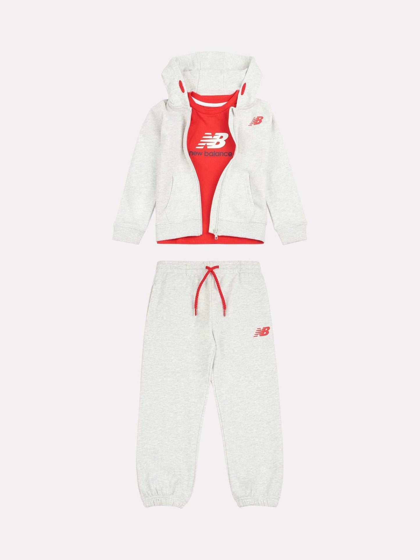 New Balance Grey FT Zip Thru Hoodie & Joggers Set image 1