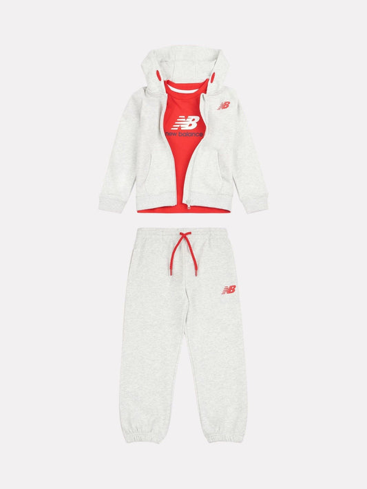 New Balance Grey FT Zip Thru Hoodie & Joggers Set image 1
