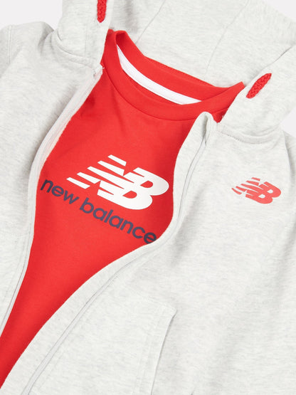 New Balance Grey FT Zip Thru Hoodie & Joggers Set image 3