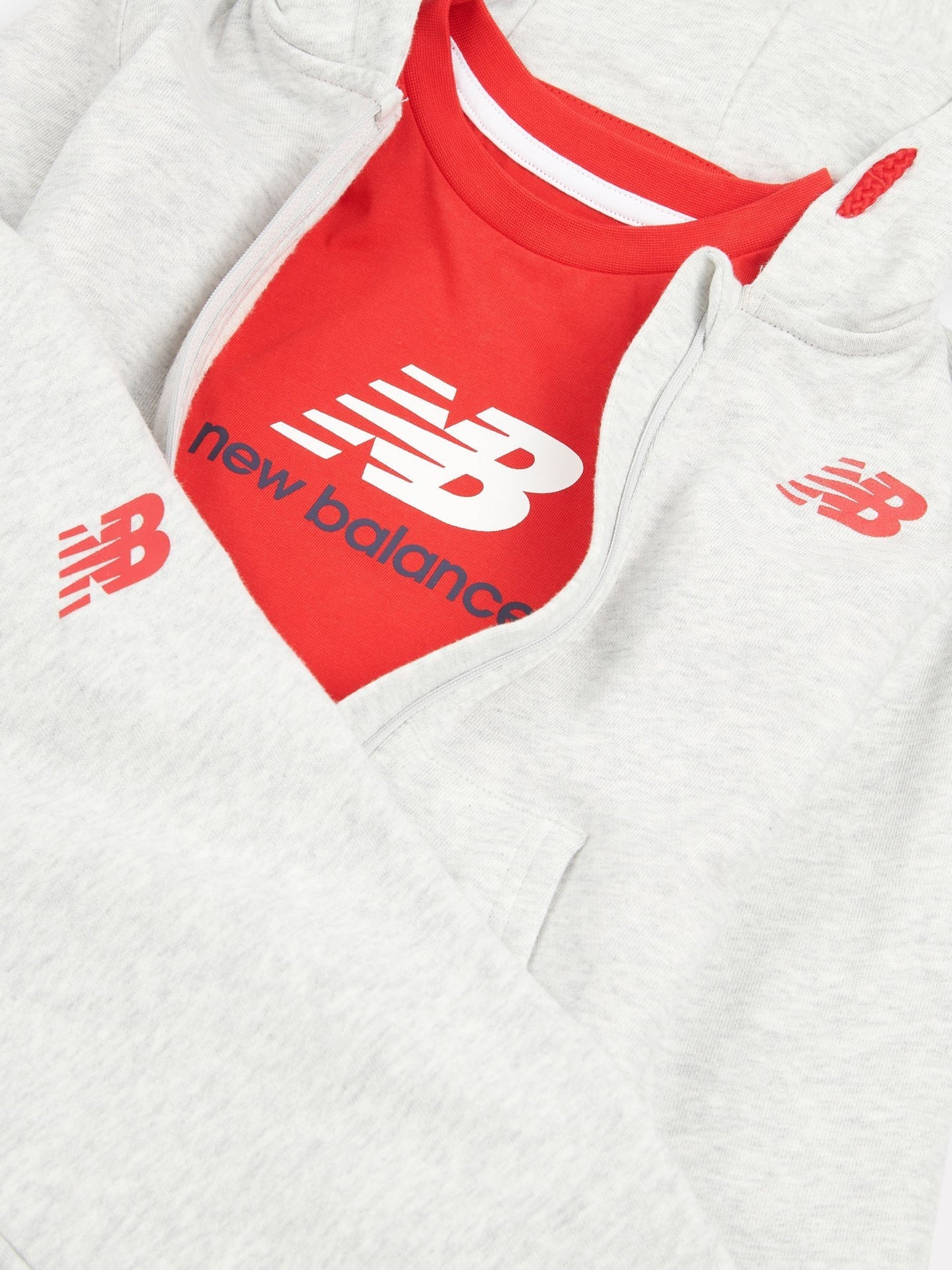 New Balance Grey FT Zip Thru Hoodie & Joggers Set image 4