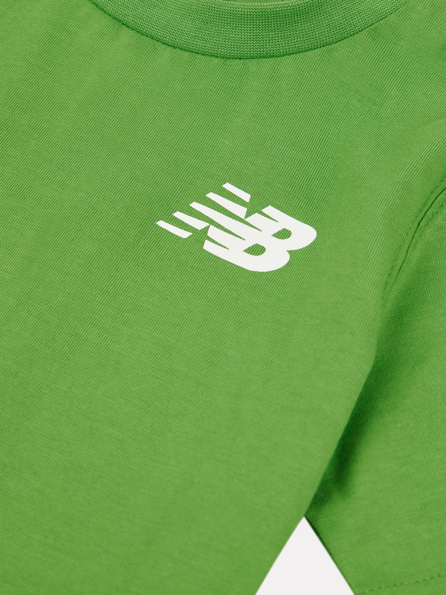 New Balance Green 327 Multi Graphic T-Shirt & FT Joggers Set image 4