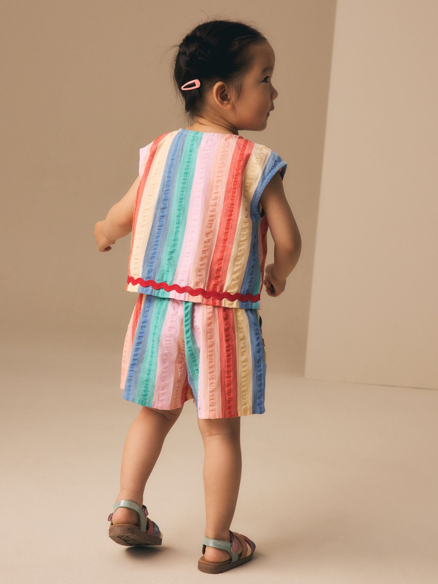 Rainbow Check Ric Rac Sleeveless Top & Shorts Set (3mths-7yrs) image 2