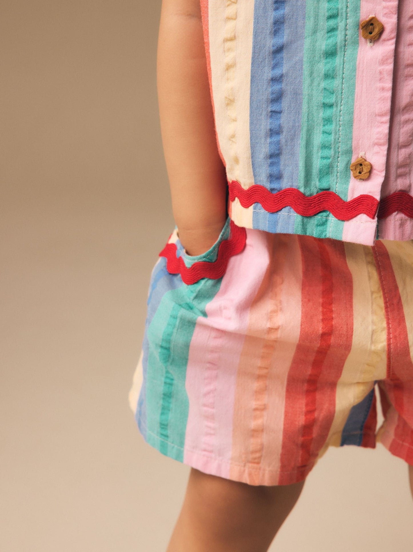 Rainbow Check Ric Rac Sleeveless Top & Shorts Set (3mths-7yrs) image 3