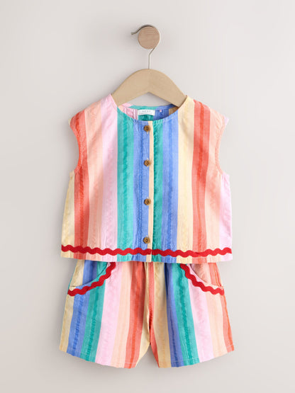 Rainbow Check Ric Rac Sleeveless Top & Shorts Set (3mths-7yrs) image 4