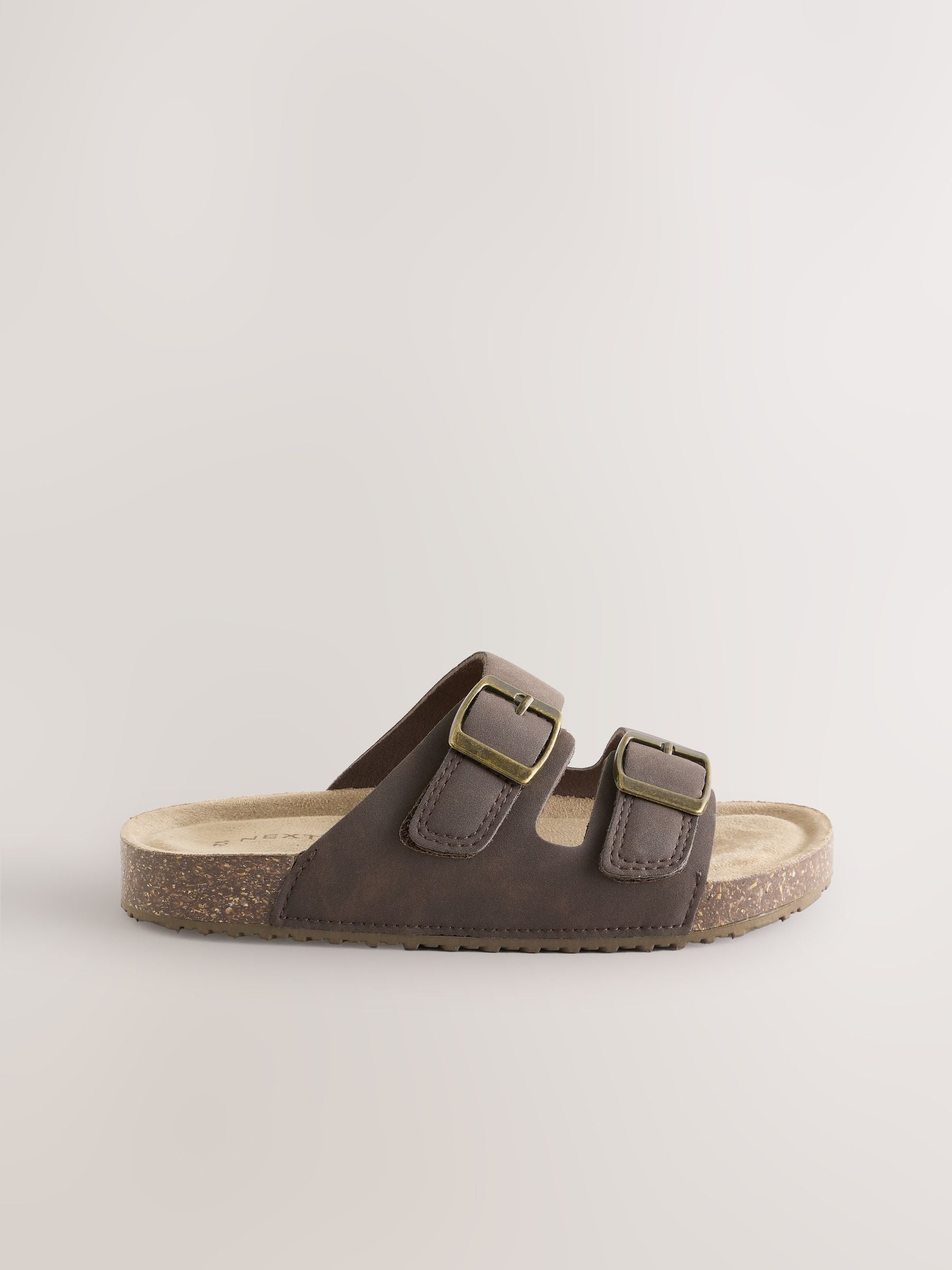Chocolate Brown Corkbed Slider Sandals image 4