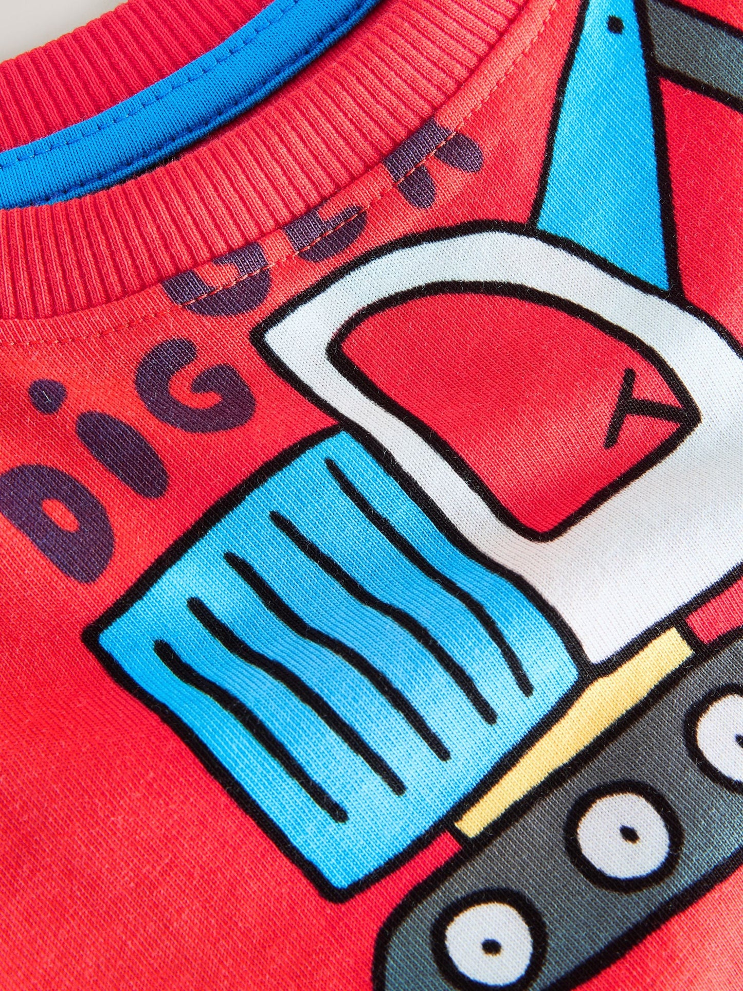 Blue/Green/Red Dino, Digger and Lobster Mixed Short Pyjamas 3 Pack (9mths-8yrs) image 5