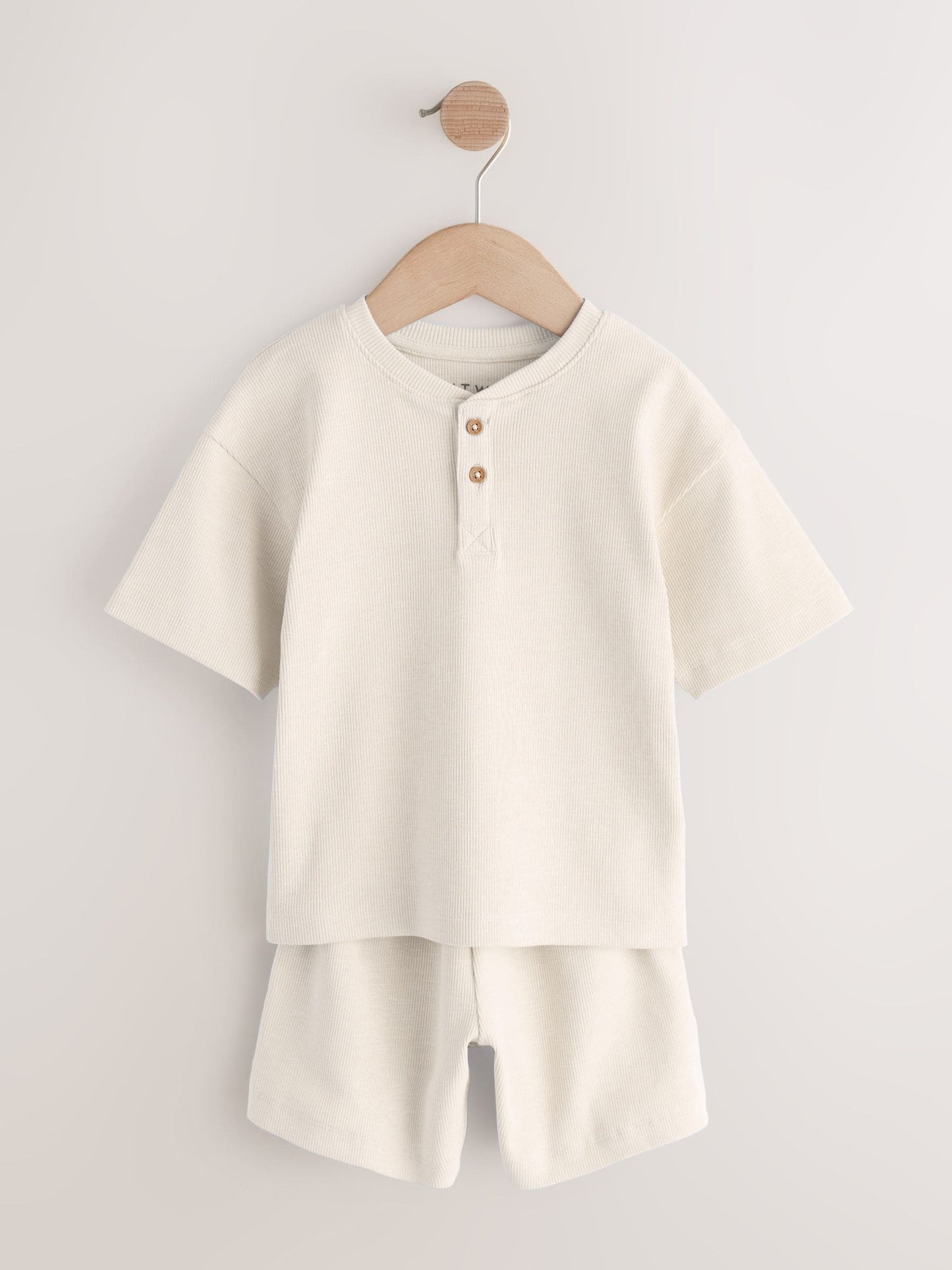Blue/Neutral Plain Short Pyjamas 3 Pack (9mths-10yrs) image 11