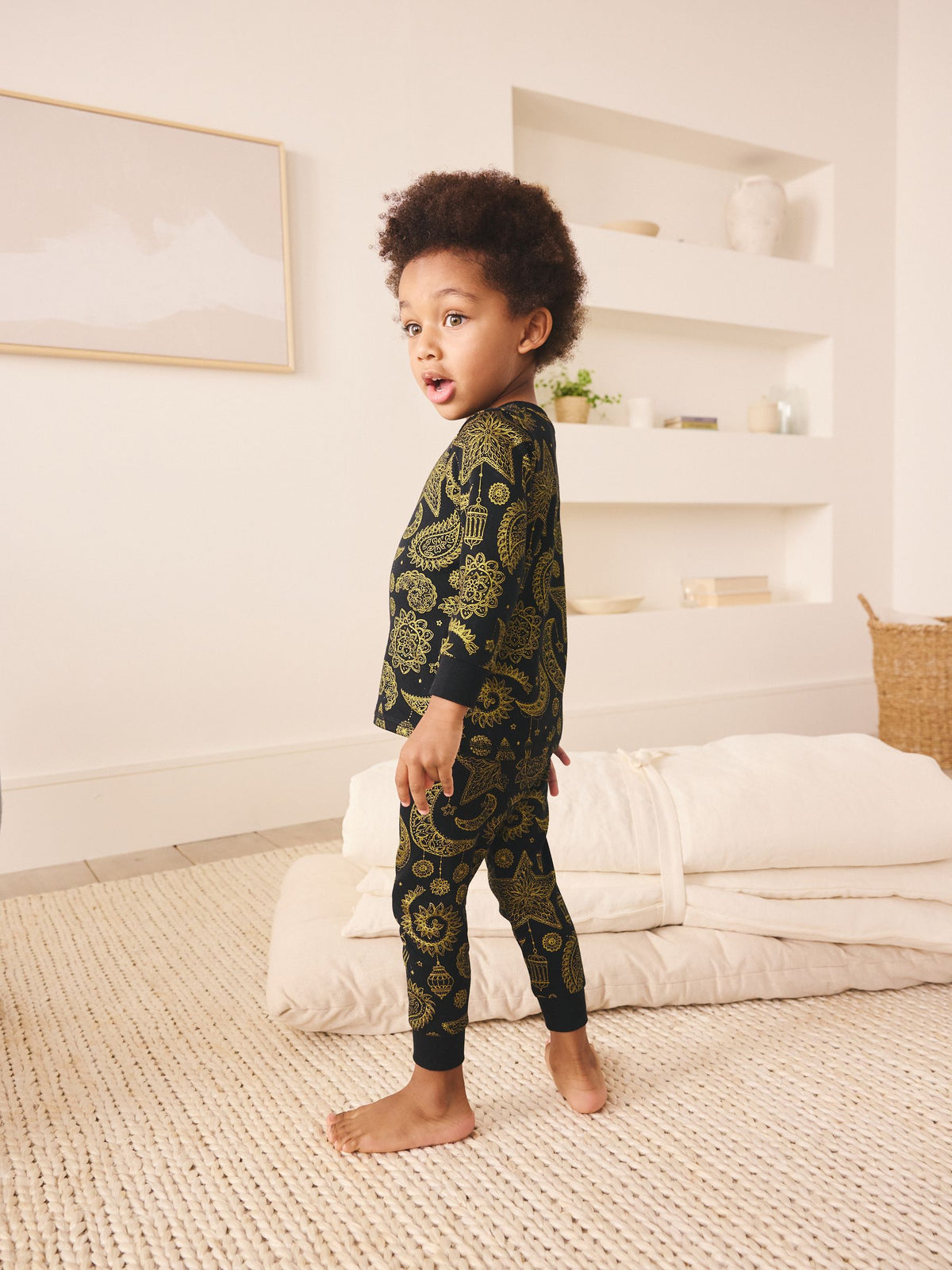 Black/Gold Snuggle Fit Pyjamas (9mths-12yrs) - image 2