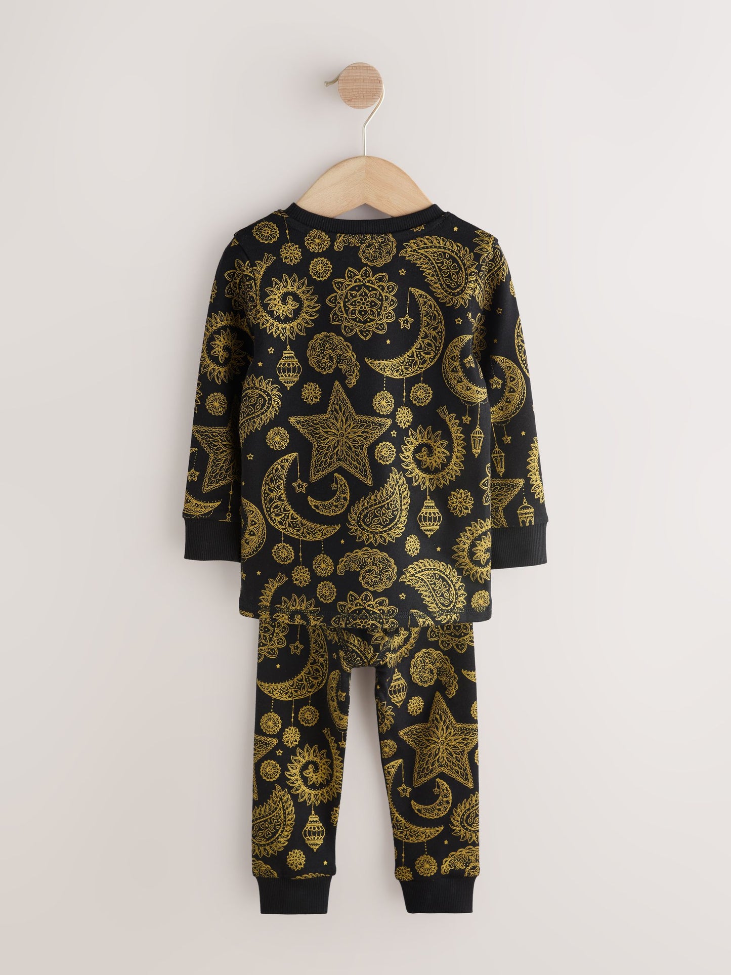 Black/Gold Snuggle Fit Pyjamas (9mths-12yrs) image 7