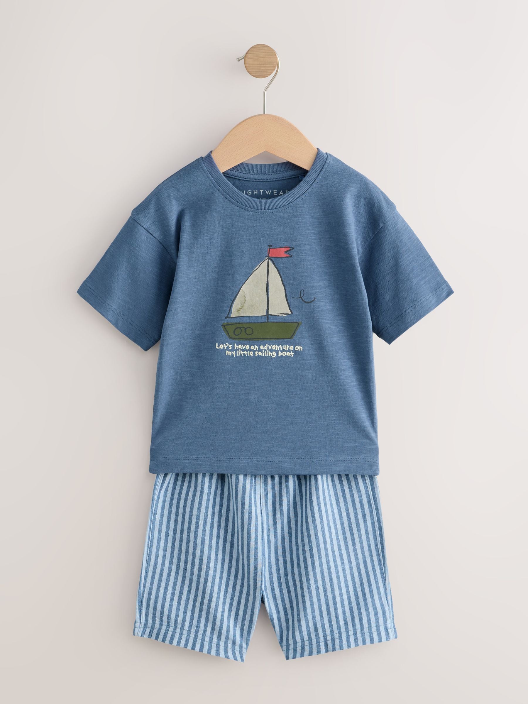 Blue/Green/Coral Transport Short Pyjamas 3 Pack (9mths-8yrs) image 8