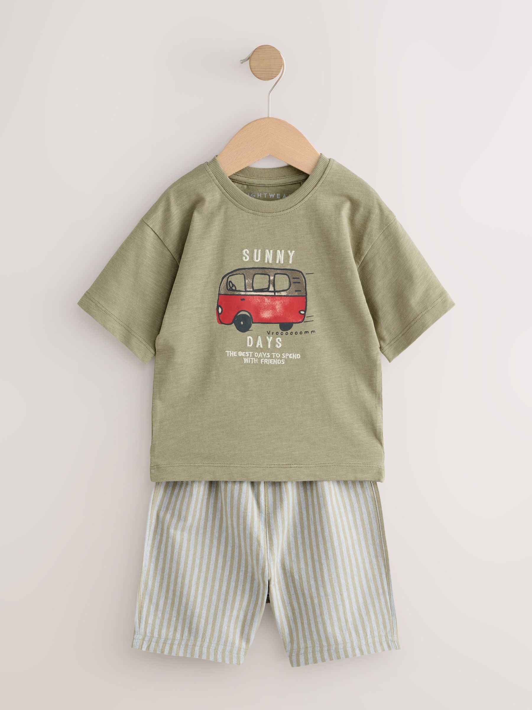 Blue/Green/Coral Transport Short Pyjamas 3 Pack (9mths-8yrs) image 9