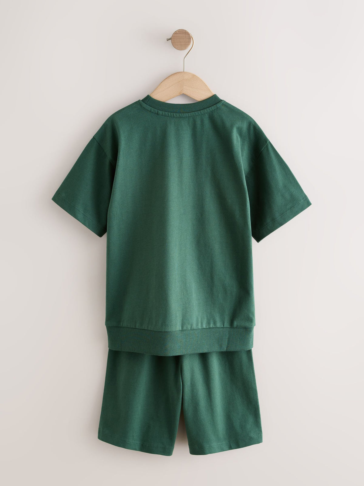 Cement/Green/Brown Plain Short Pyjamas 3 Pack (3-16yrs) - image 8