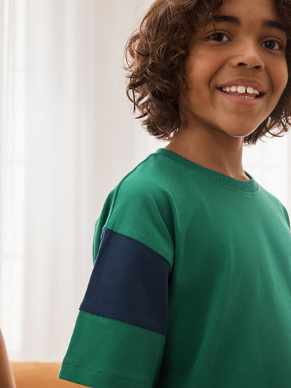Navy/Burgundy/Green Woven Short Pyjamas 3 Pack (3-16yrs) image 7