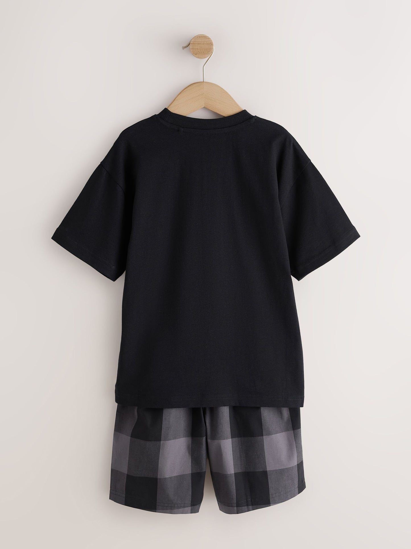 Black/White Check Gamer Shorts Pyjamas 2 Pack (4-16yrs) image 4