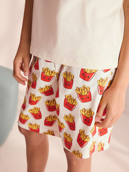Red/Black/White Fast Food Shorts Pyjamas 3 Pack (4-16yrs) image 10