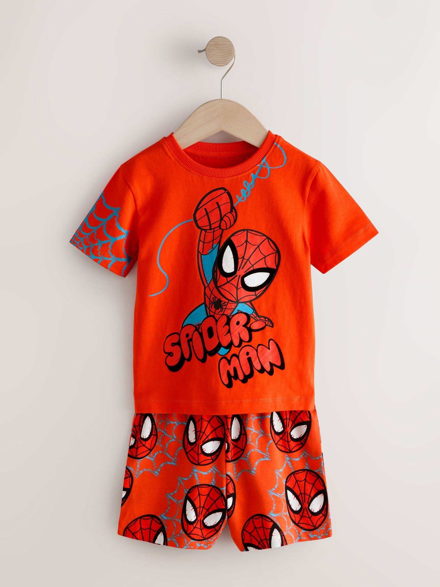 Dsiney Kidz - Red/Blue/Green Marvel Short Pyjamas 3 Pack (12mths-11yrs) image 10