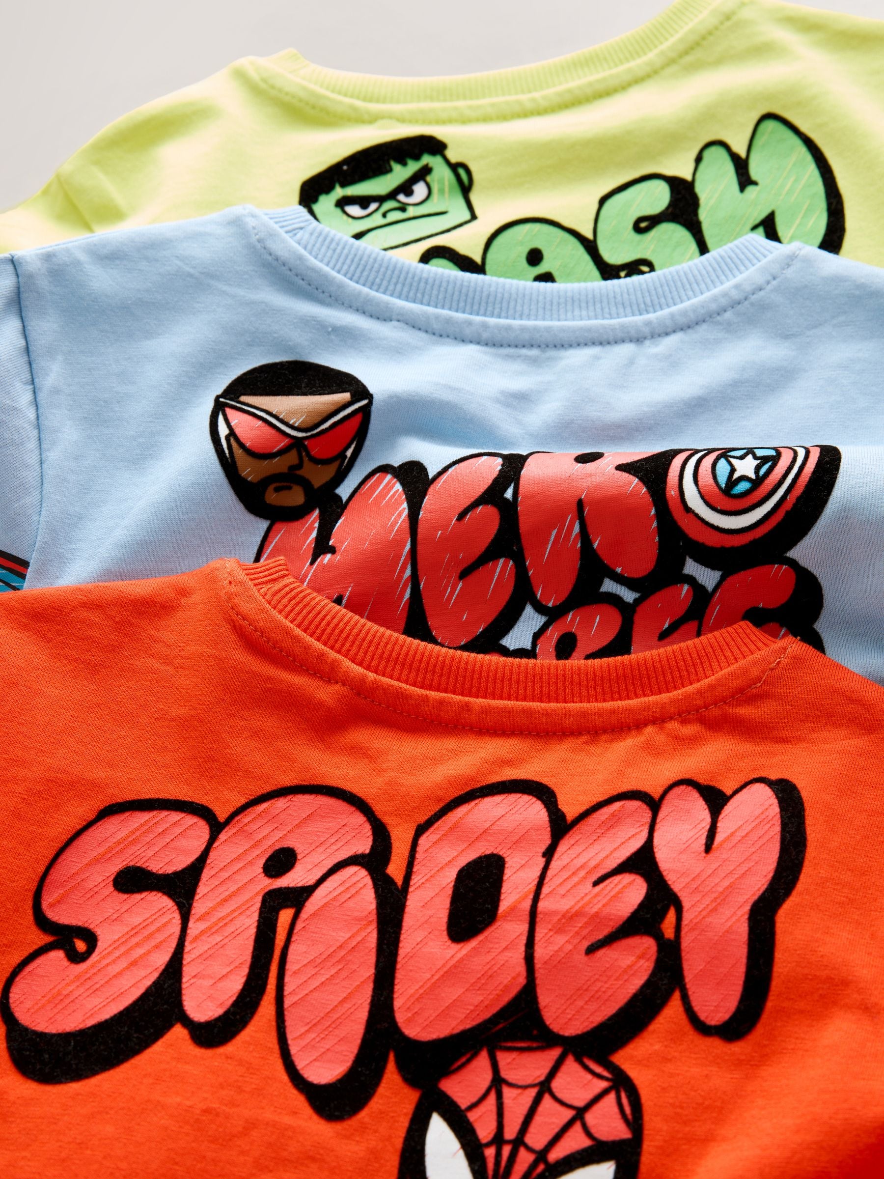 Red/Blue/Green Marvel Short Pyjamas 3 Pack (12mths-11yrs) image 5