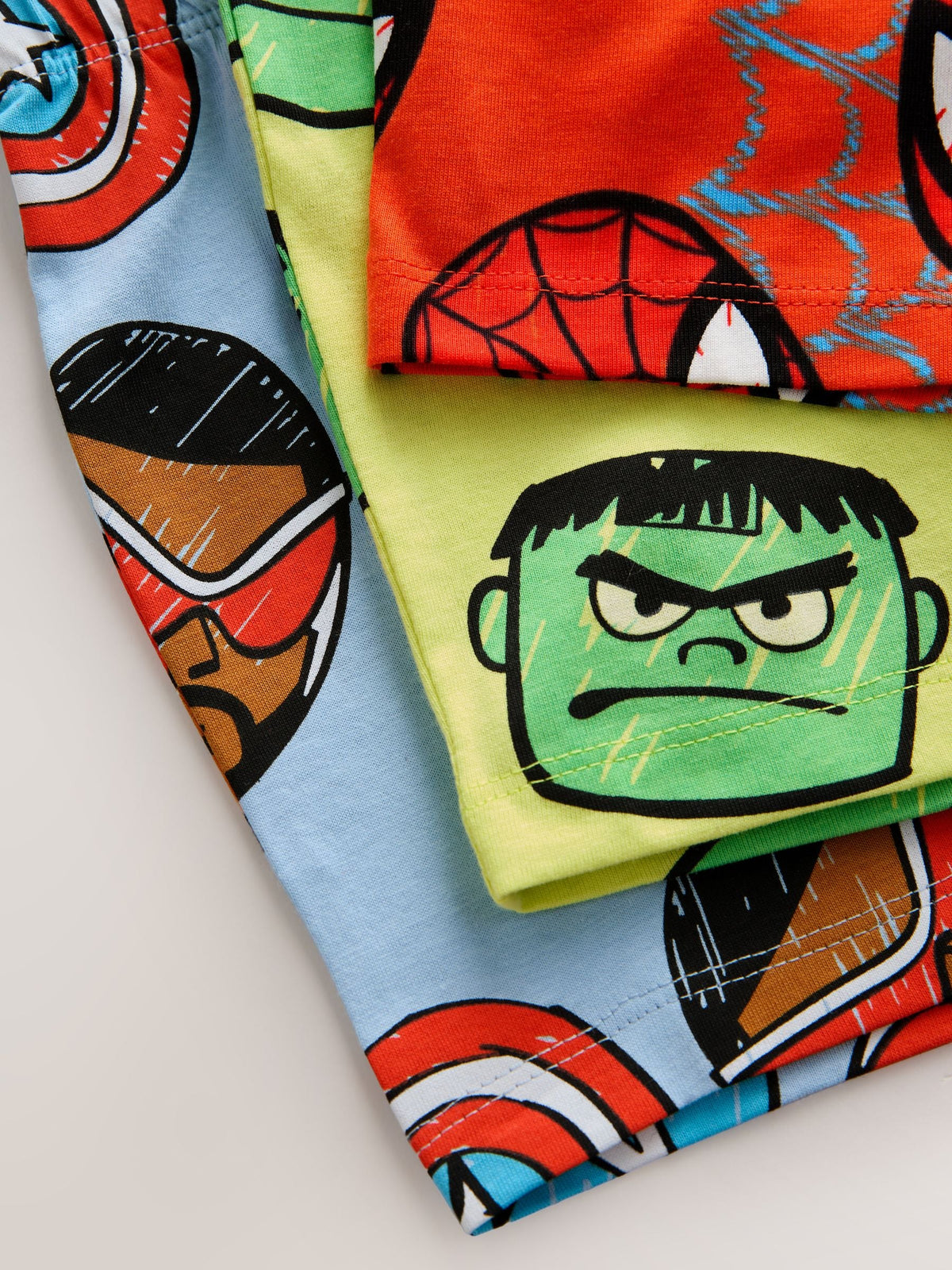 Red/Blue/Green Marvel Short Pyjamas 3 Pack (12mths-11yrs) - image 14
