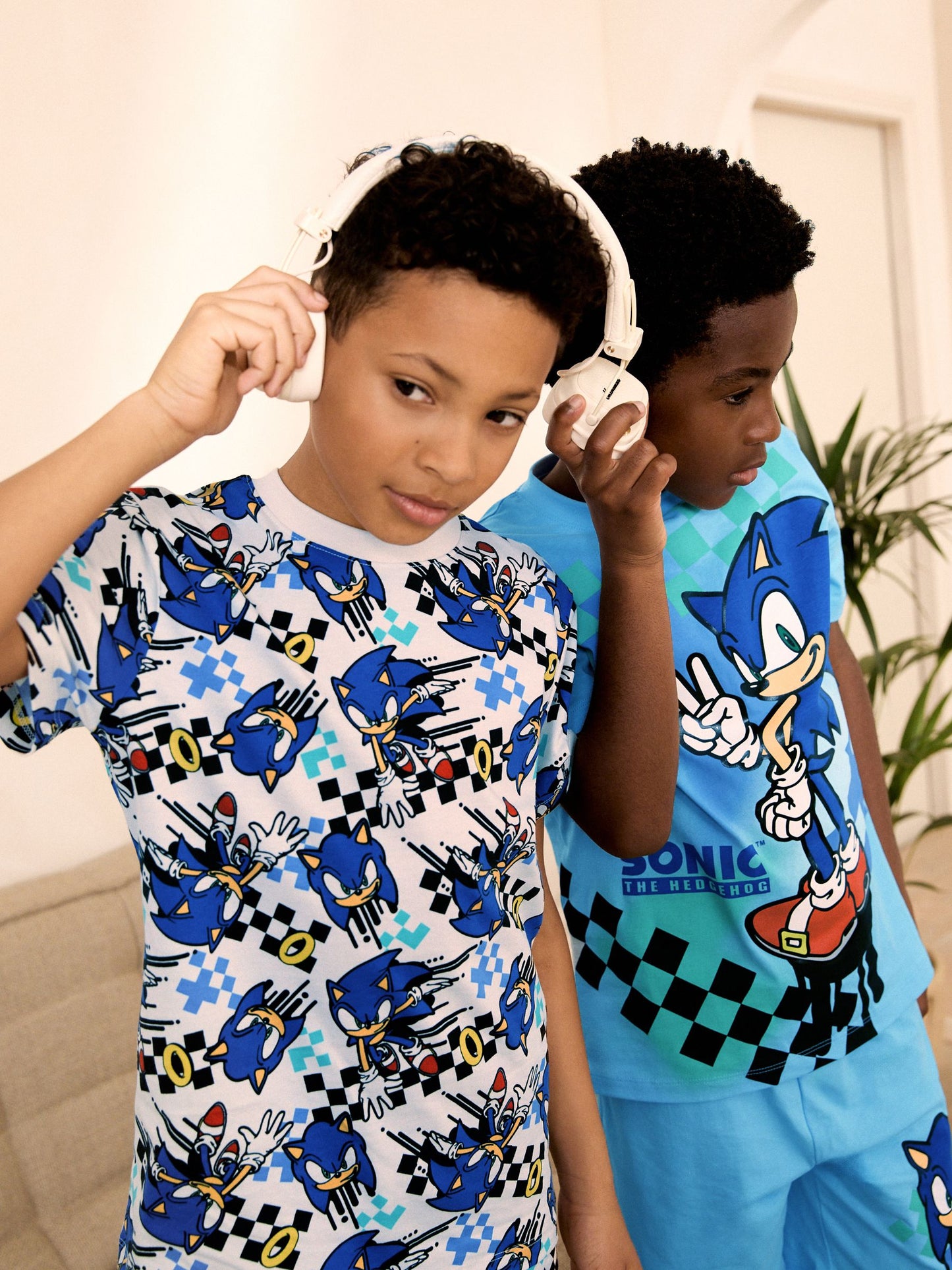 Dsiney Kidz - Blue/White Sonic Short Licence Pyjamas 2 Pack (3-14yrs) image 3