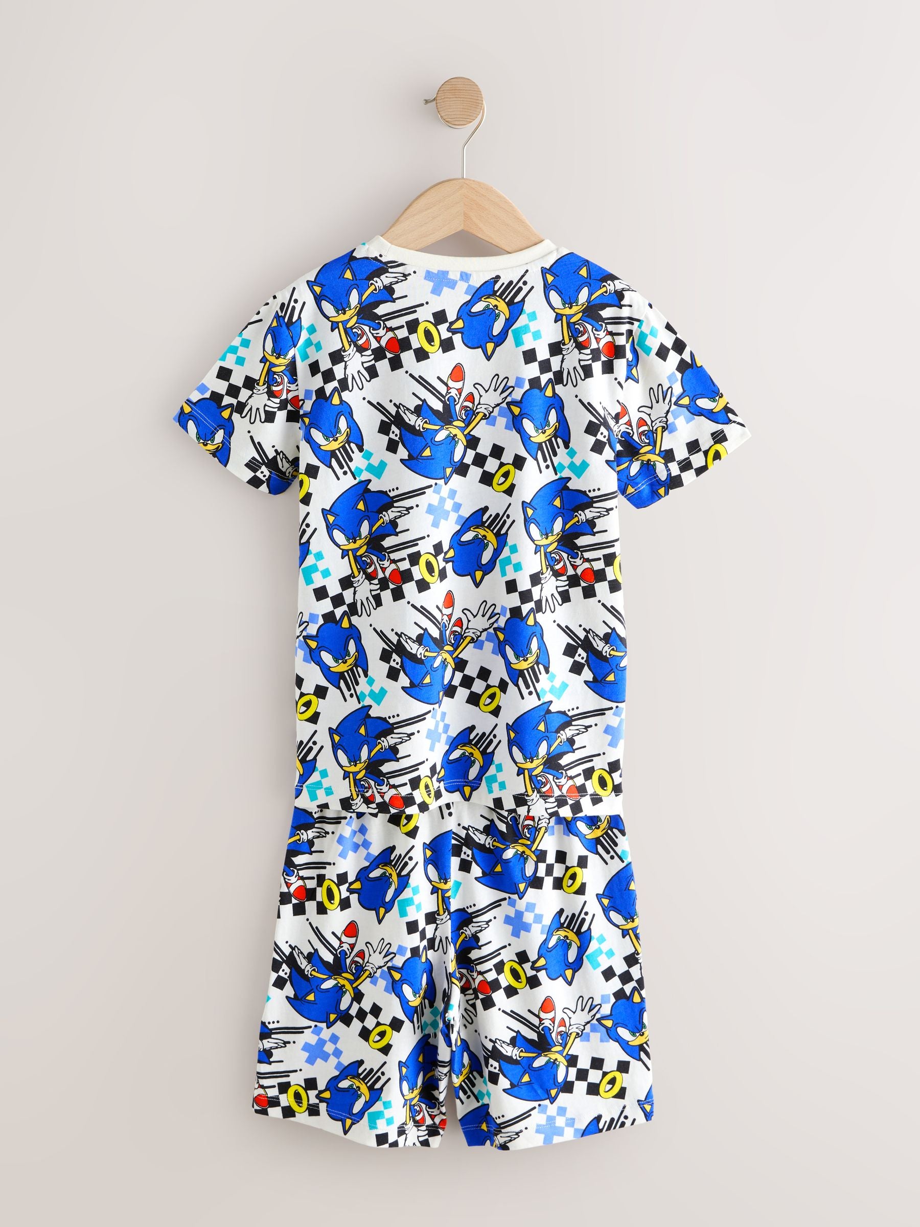 Dsiney Kidz - Blue/White Sonic Short Licence Pyjamas 2 Pack (3-14yrs) image 7