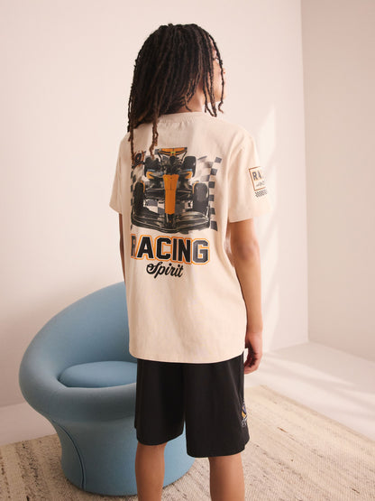 Black/Ecru Mclaren Single Short Pyjamas (3-16yrs) - image 1
