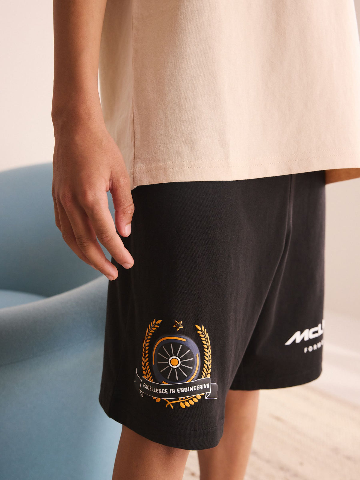 Black/Ecru Mclaren Single Short Pyjamas (3-16yrs) - image 4