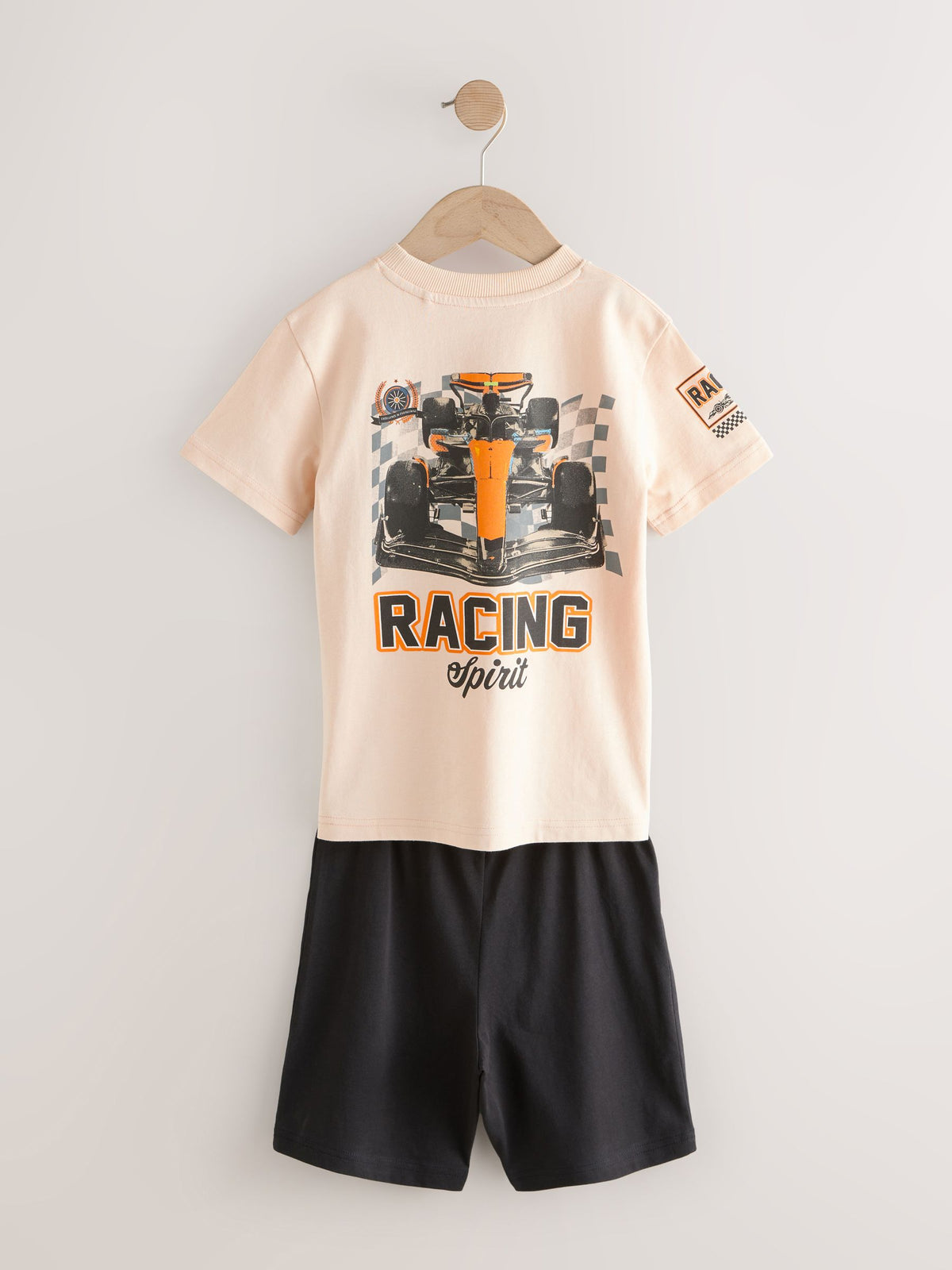 Black/Ecru Mclaren Single Short Pyjamas (3-16yrs) - image 7