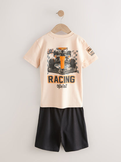 Black/Ecru Mclaren Single Short Pyjamas (3-16yrs) - image 7
