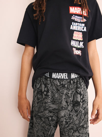 Dsiney Kidz - Black/Red Marvel Short Pyjamas 2 Pack (3-14yrs) image 4