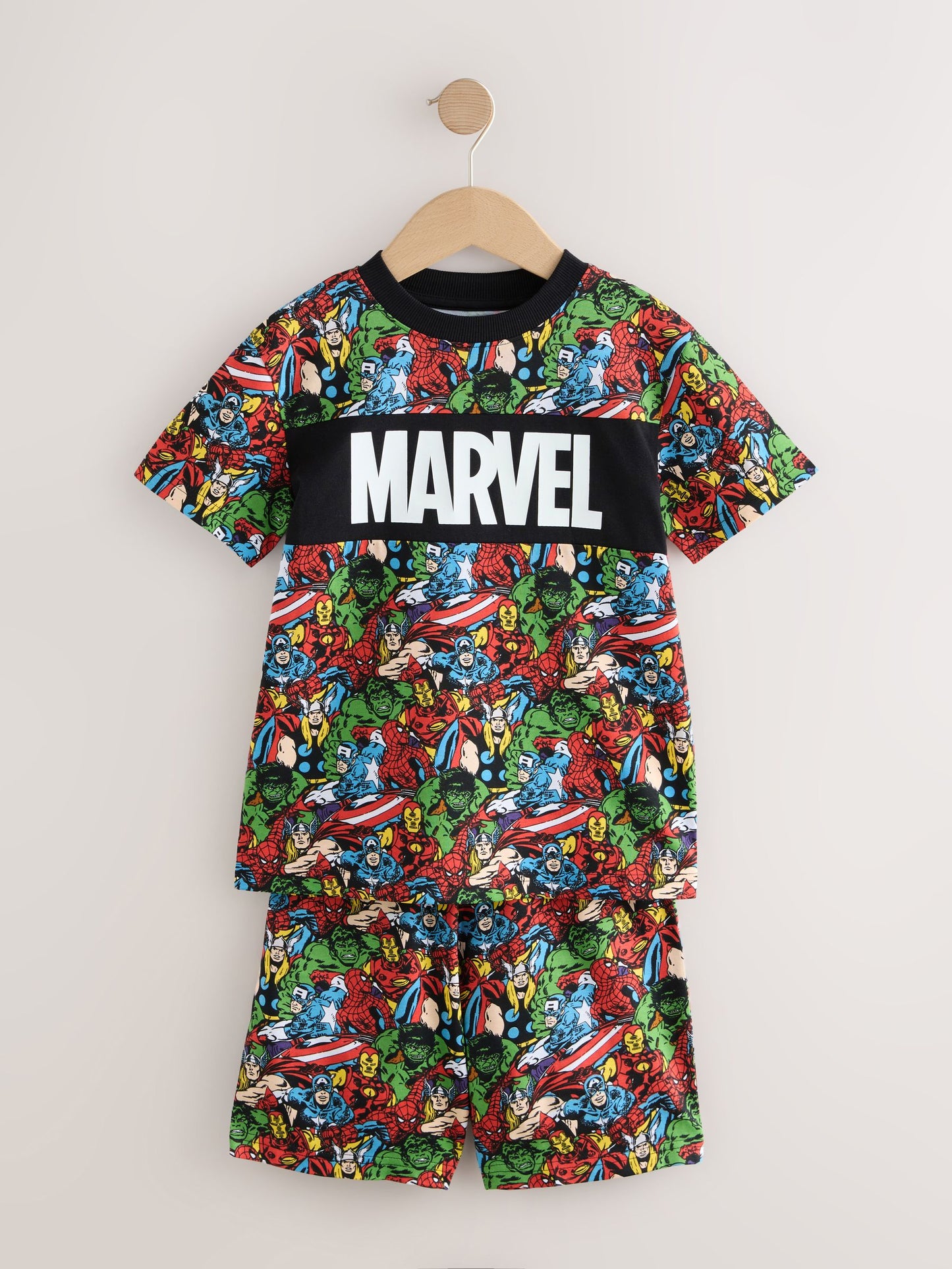 Dsiney Kidz - Black/Red Marvel Short Pyjamas 2 Pack (3-14yrs) image 6