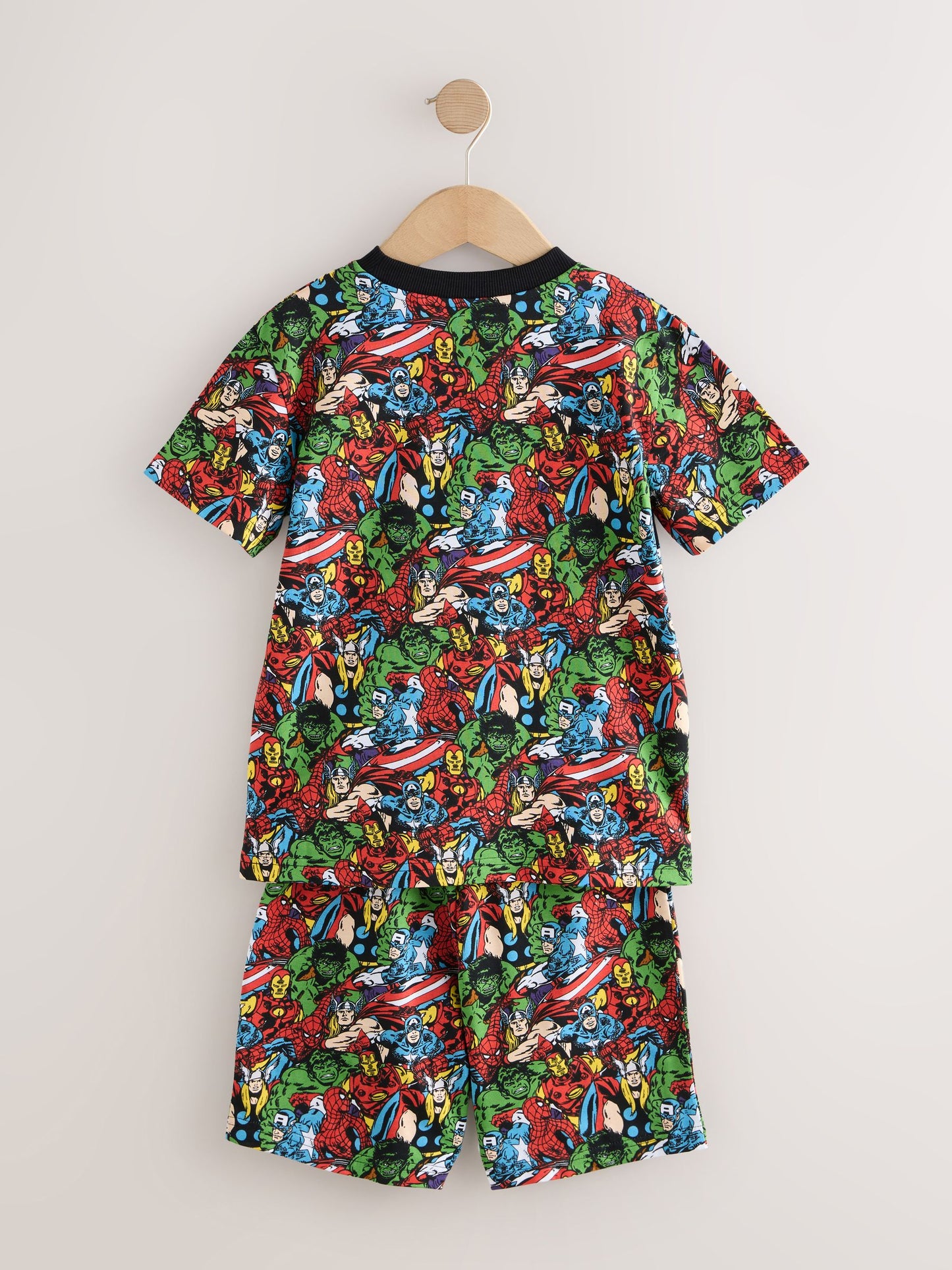 Dsiney Kidz - Black/Red Marvel Short Pyjamas 2 Pack (3-14yrs) image 7
