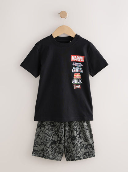 Dsiney Kidz - Black/Red Marvel Short Pyjamas 2 Pack (3-14yrs) image 8