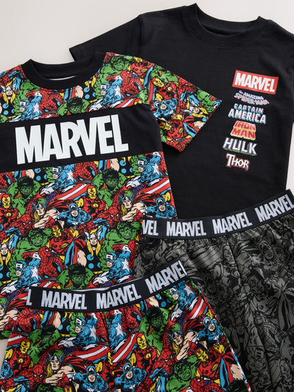 Dsiney Kidz - Black/Red Marvel Short Pyjamas 2 Pack (3-14yrs) image 9