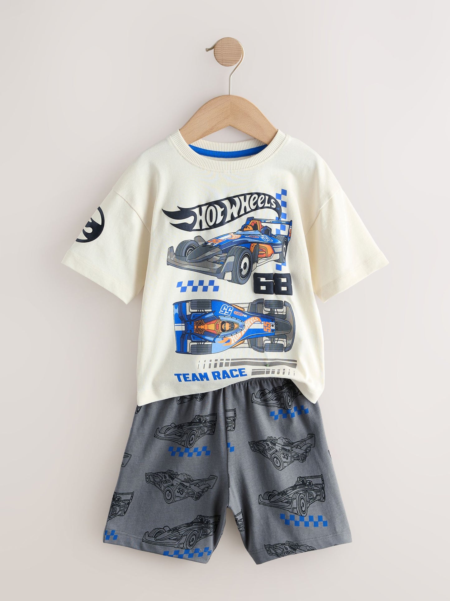 Dsiney Kidz - Blue/White Hot Wheels Short Pyjamas 2 Pack (12mths-10yrs) image 10