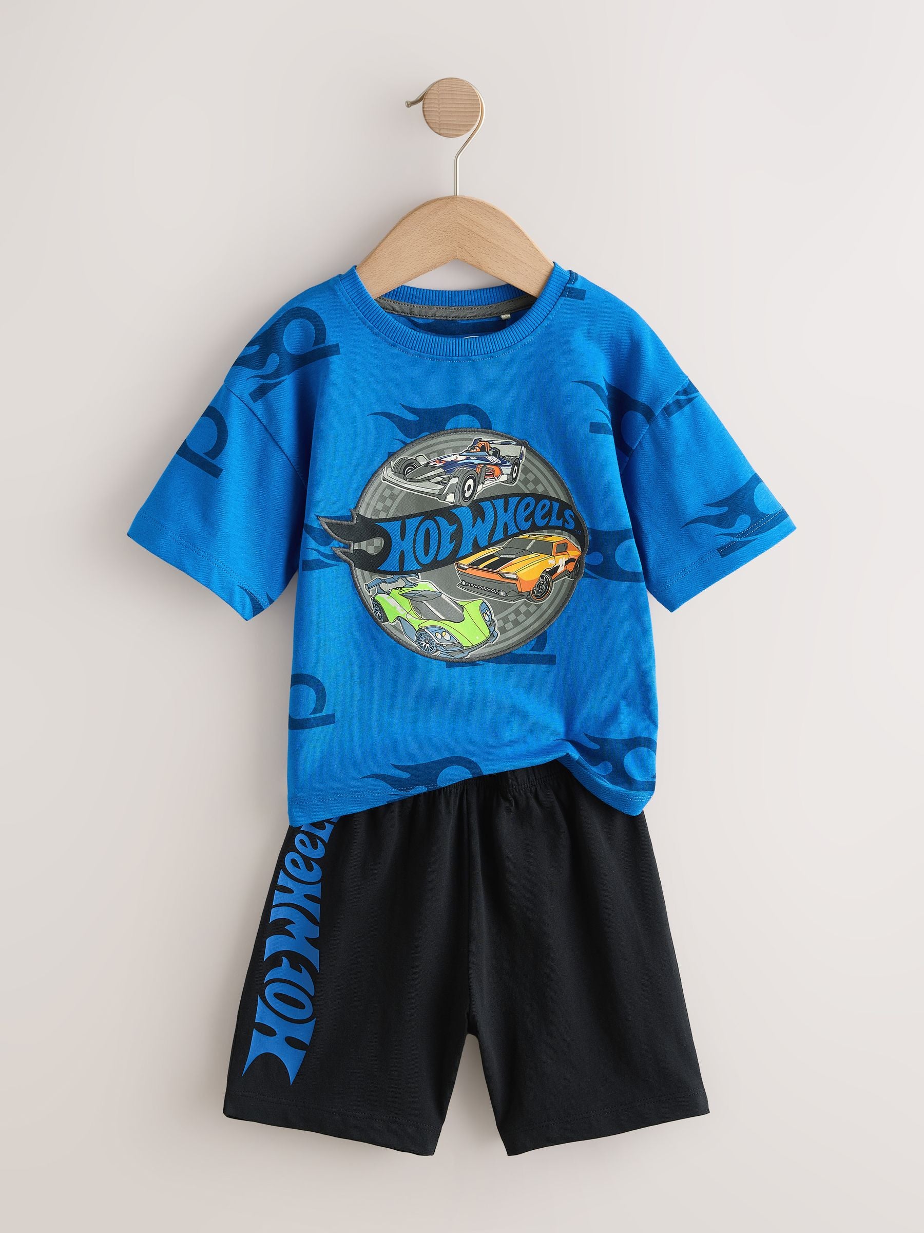 Blue/White Hot Wheels Short Pyjamas 2 Pack (12mths-10yrs) image 4