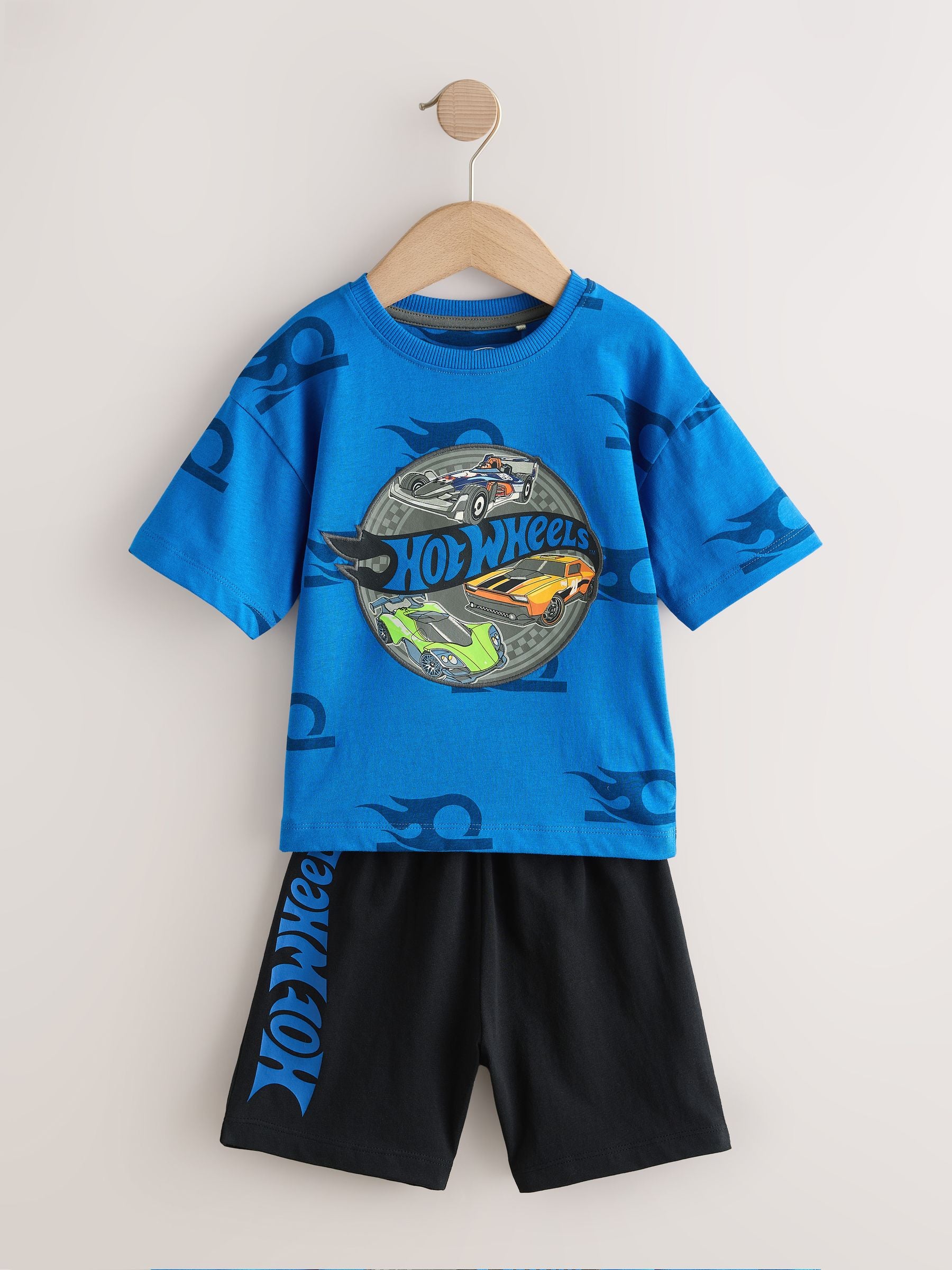 Dsiney Kidz - Blue/White Hot Wheels Short Pyjamas 2 Pack (12mths-10yrs) image 7