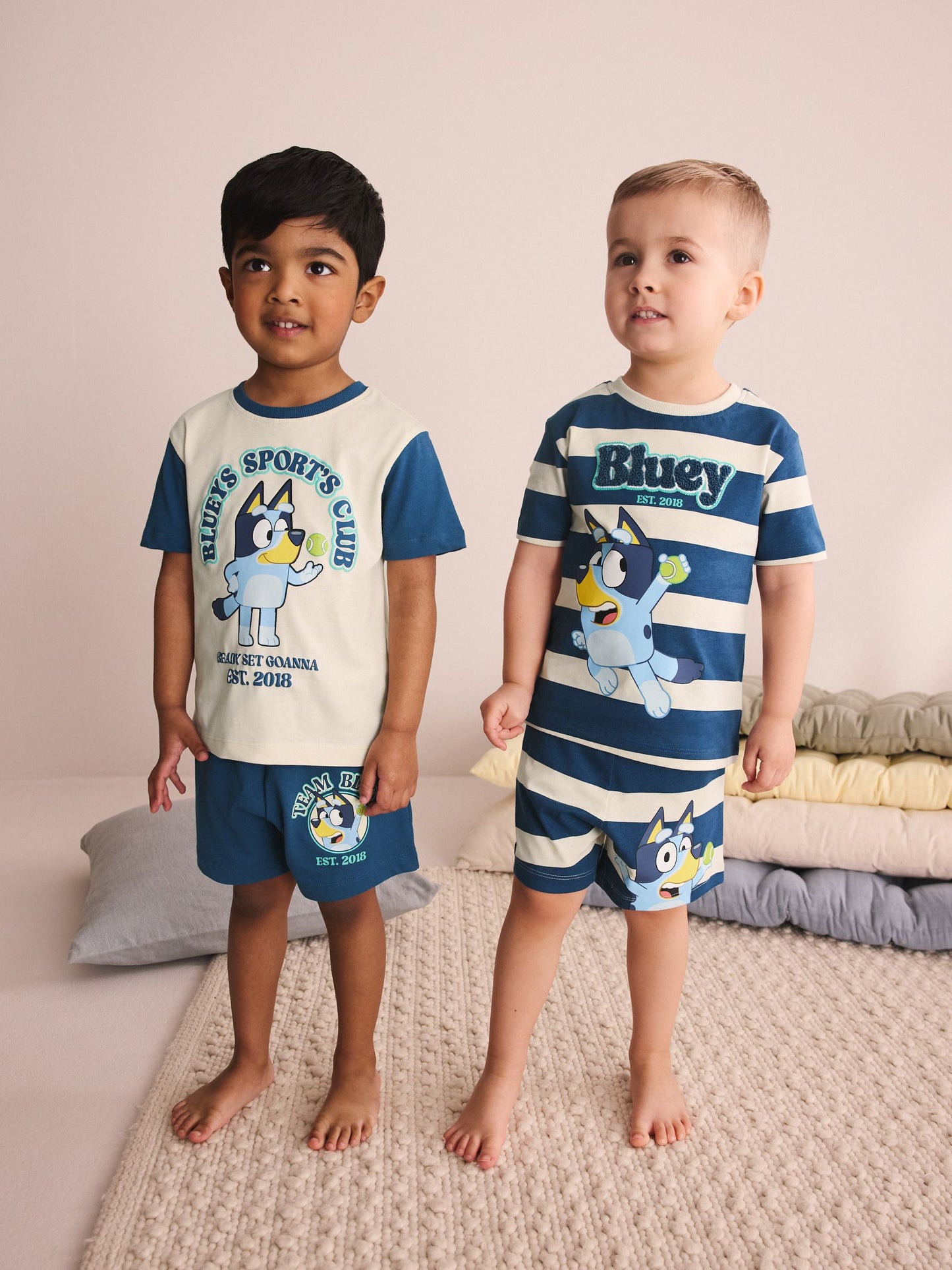 Dsiney Kidz - Blue/White Bluey Short Pyjamas 2 Pack (12mths-8yrs) image 2