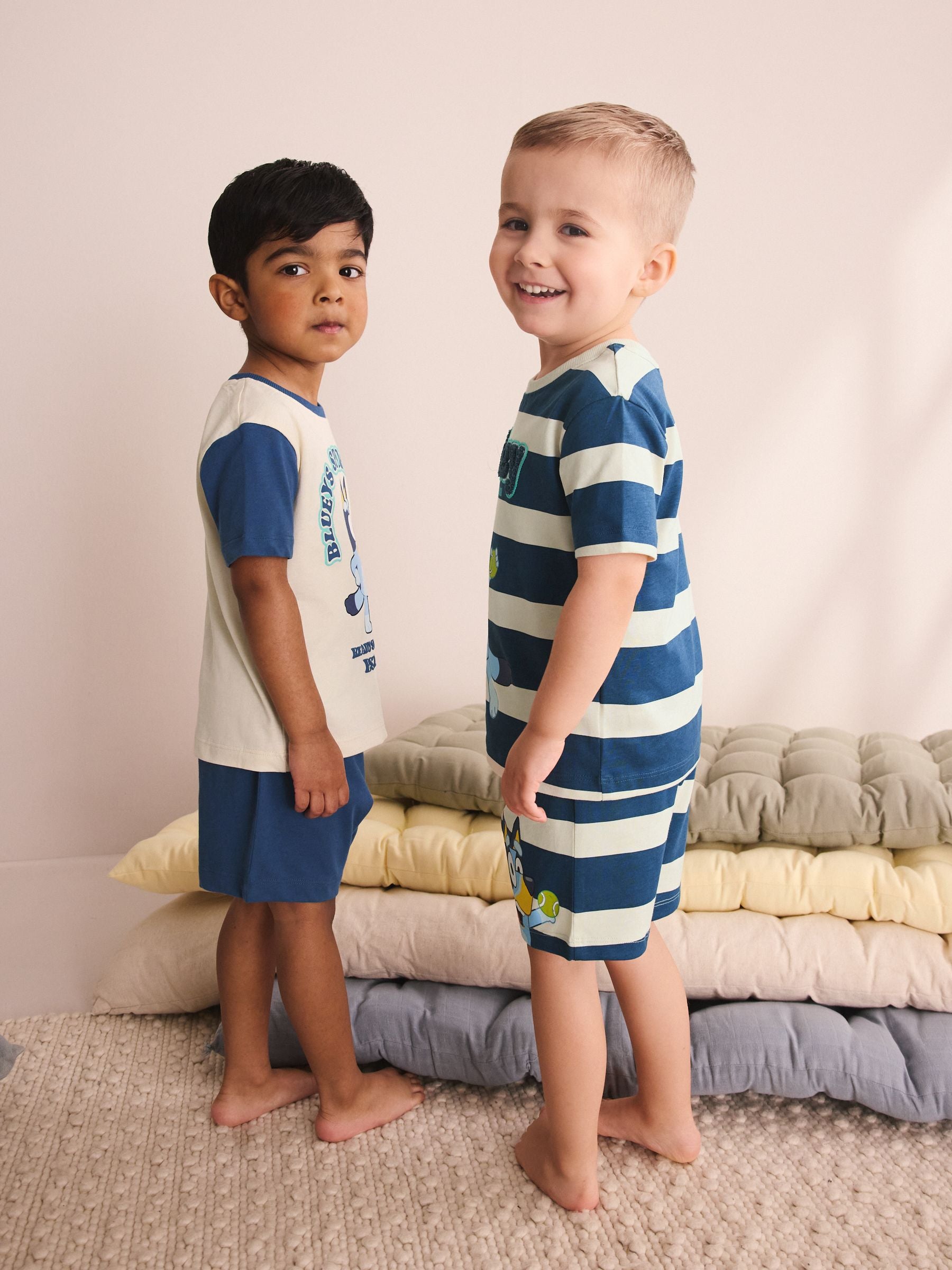 Dsiney Kidz - Blue/White Bluey Short Pyjamas 2 Pack (12mths-8yrs) image 3