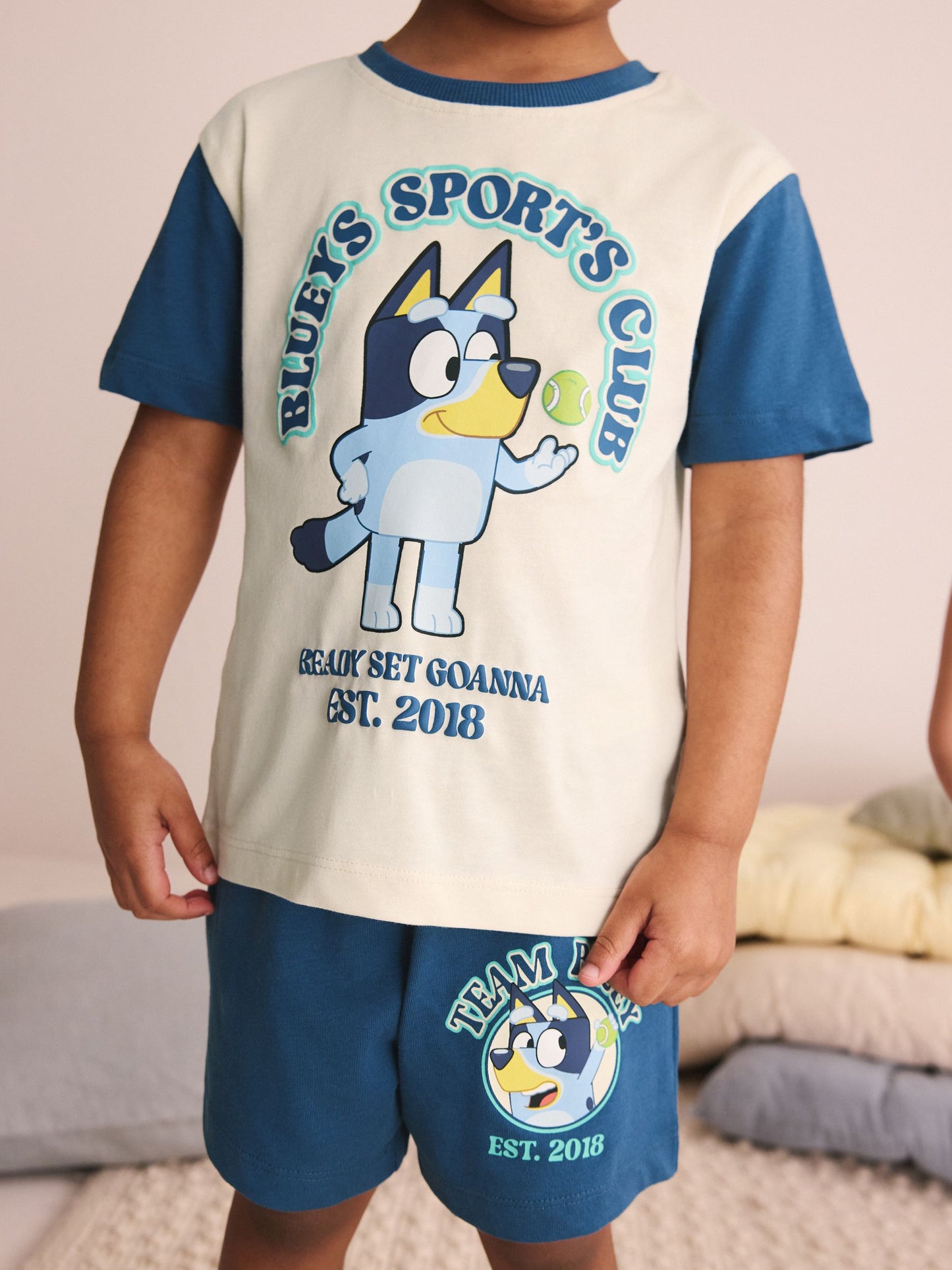Dsiney Kidz - Blue/White Bluey Short Pyjamas 2 Pack (12mths-8yrs) image 5