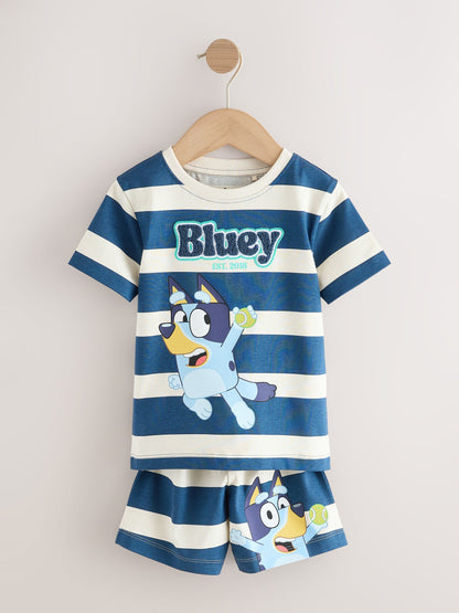Dsiney Kidz - Blue/White Bluey Short Pyjamas 2 Pack (12mths-8yrs) image 7