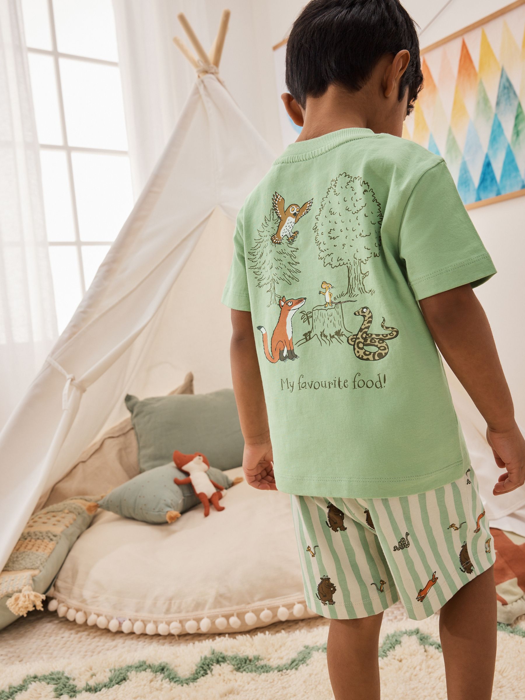 Sage Green Single Gruffalo Short Pyjamas (9mths-9yrs) image 4