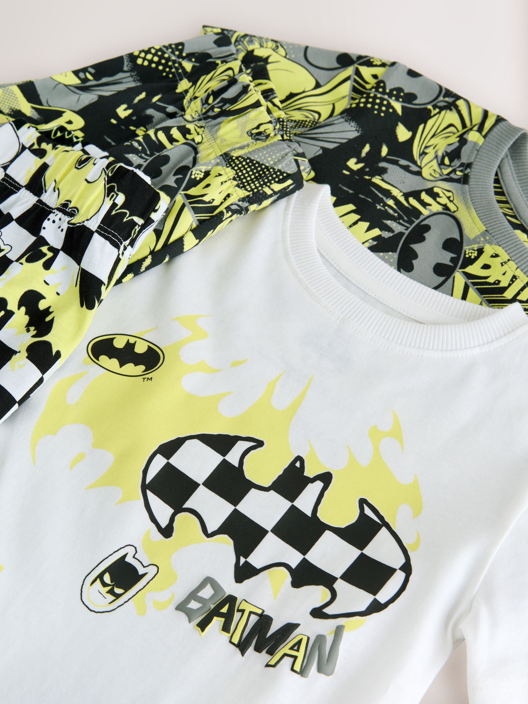 Dsiney Kidz - Black/White Batman Short Pyjamas 2 Pack (12mths-10yrs) image 10