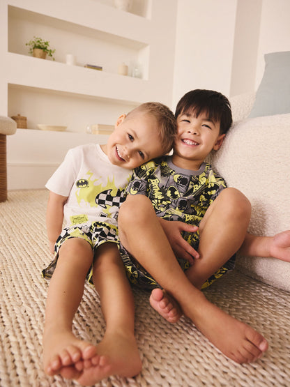 Dsiney Kidz - Black/White Batman Short Pyjamas 2 Pack (12mths-10yrs) image 2