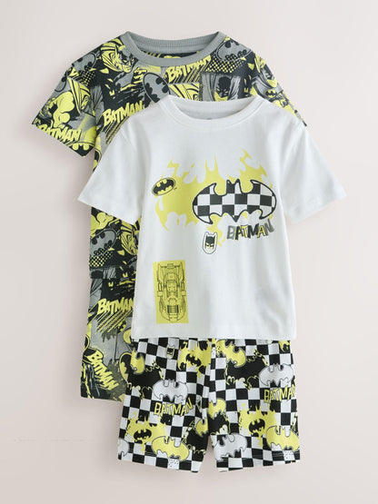 Black/White Batman Short Pyjamas 2 Pack (12mths-10yrs) image 7