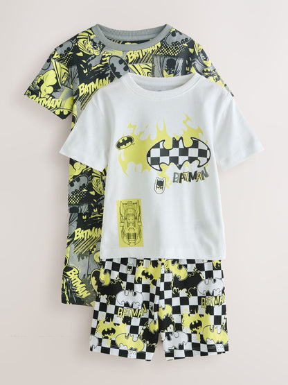 Dsiney Kidz - Black/White Batman Short Pyjamas 2 Pack (12mths-10yrs) image 5