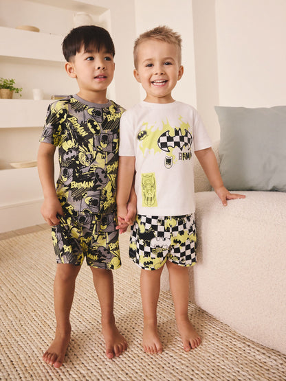 Dsiney Kidz - Black/White Batman Short Pyjamas 2 Pack (12mths-10yrs) image 1